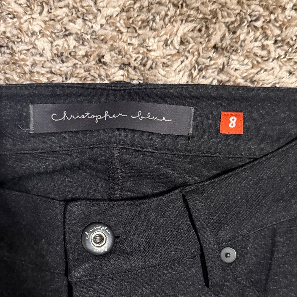 Christopher Blue Charcoal Trousers - Picture 2 of 8
